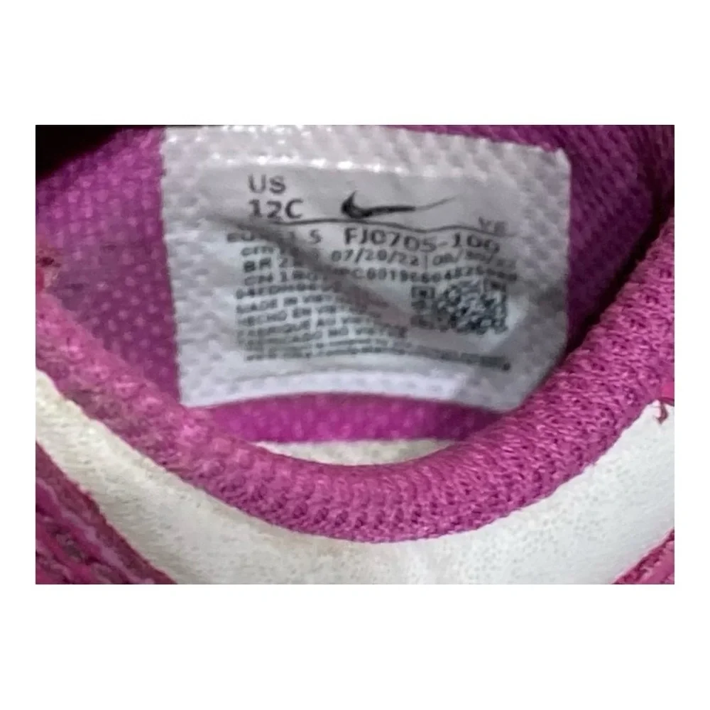 Girls Nike Dunk (Pink & White) Fushia Leather Shoes